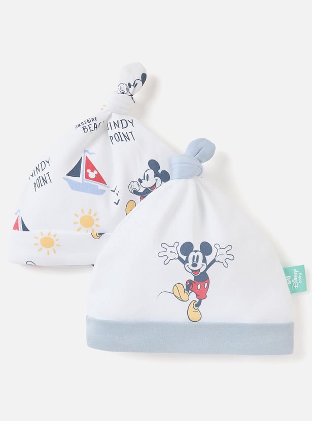 Mickey Mouse Print Beanie - Set of 2