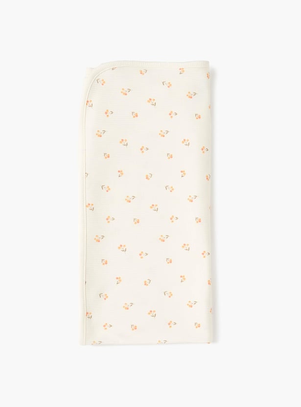Juniors Floral Print Receiving Blanket - 70x70 cm