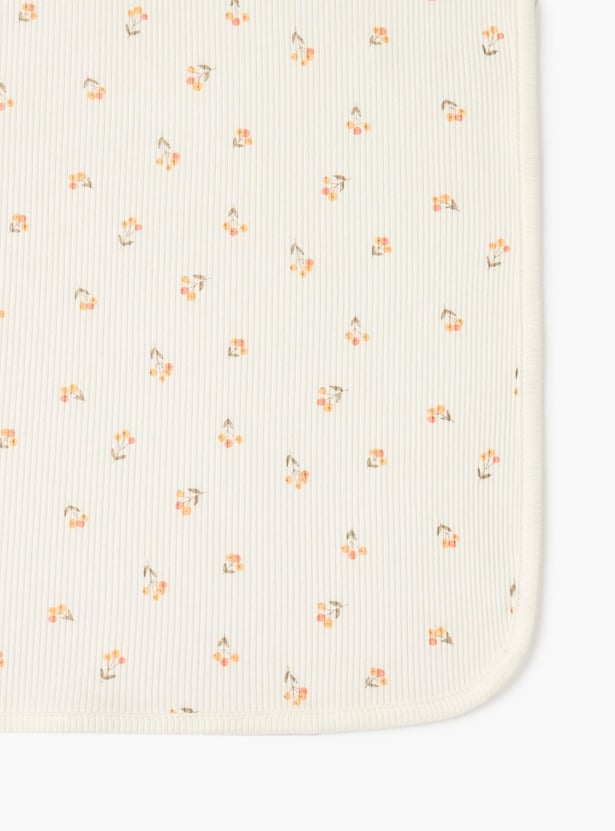 Juniors Floral Print Receiving Blanket - 70x70 cm