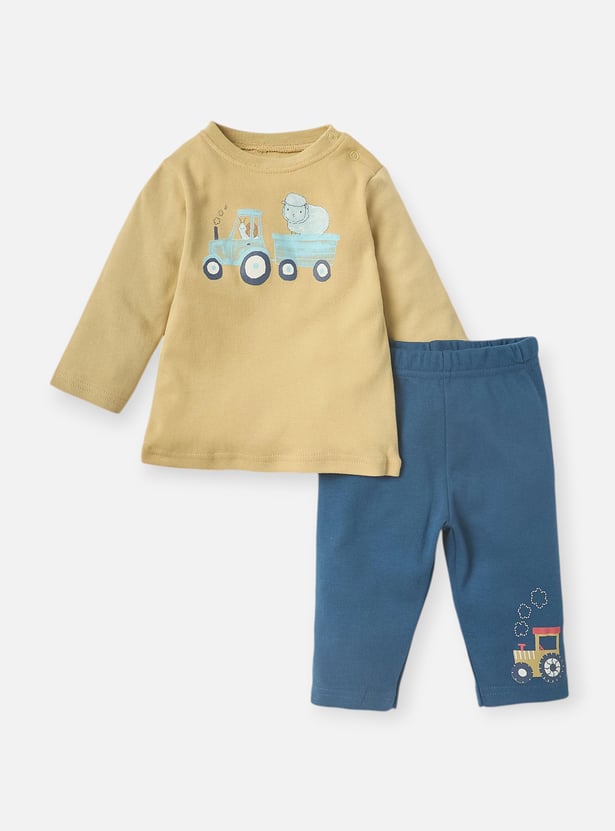 Juniors Graphic Print T-shirt and Pyjama Set