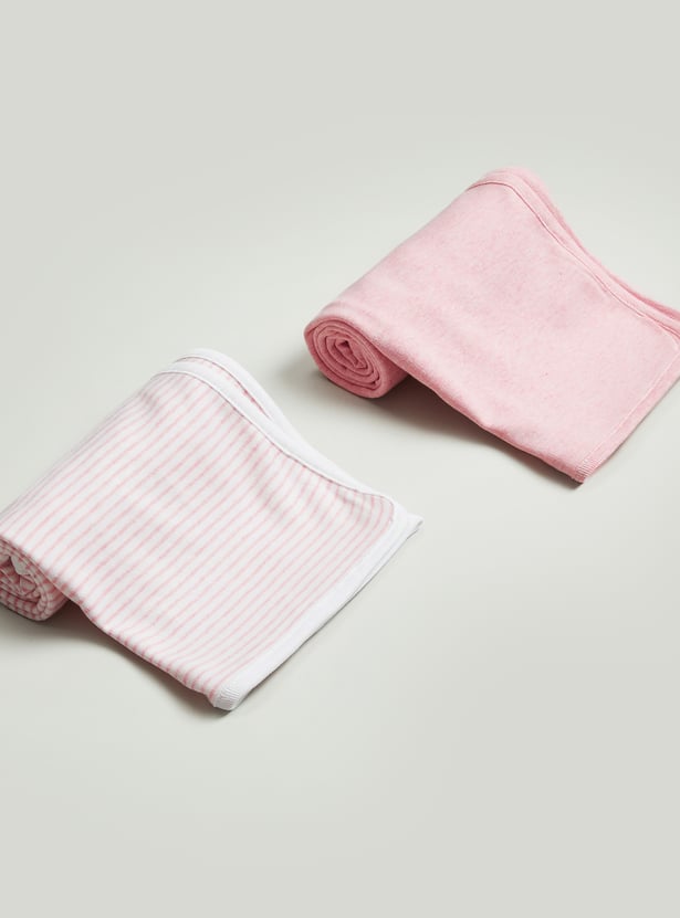 Juniors 2-Piece Assorted Receiving Blanket Set - 80x80 cm