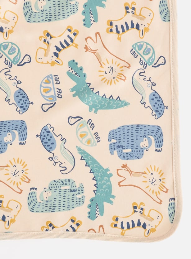 Juniors All-Over Dinosaur Print Receiving Blanket - 70x70 cm