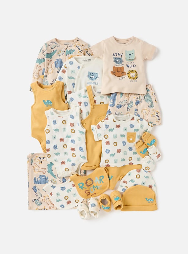 Juniors All-Over Dinosaur Print Receiving Blanket - 70x70 cm