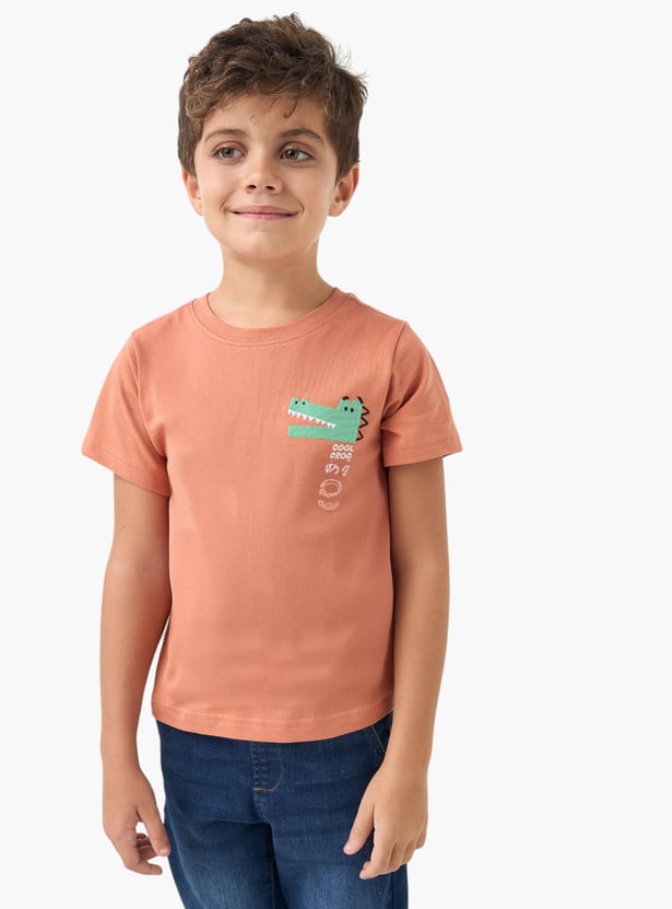 Juniors Assorted Crew Neck T-shirt with Short Sleeves - Set of 2
