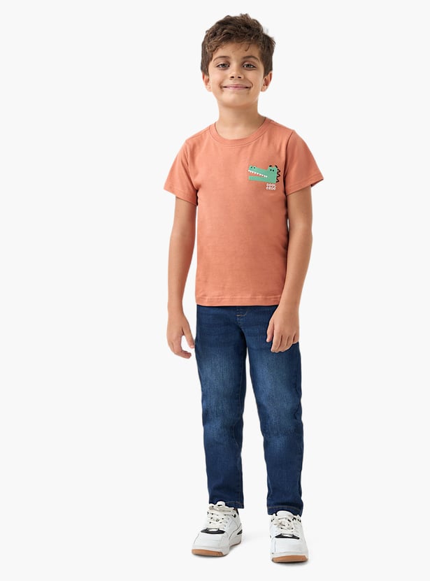 Juniors Assorted Crew Neck T-shirt with Short Sleeves - Set of 2