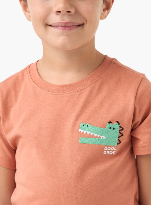Juniors Assorted Crew Neck T-shirt with Short Sleeves - Set of 2