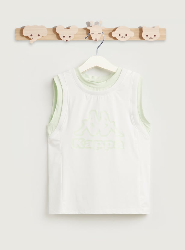 Kappa Printed Sleeveless T-shirt and Shorts Set
