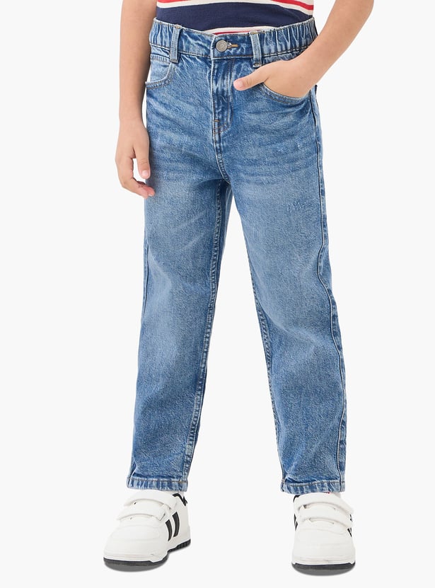 Juniors Boys' Washed Jeans with Pockets