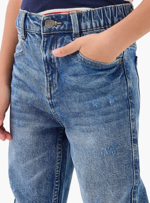 Juniors Boys' Washed Jeans with Pockets