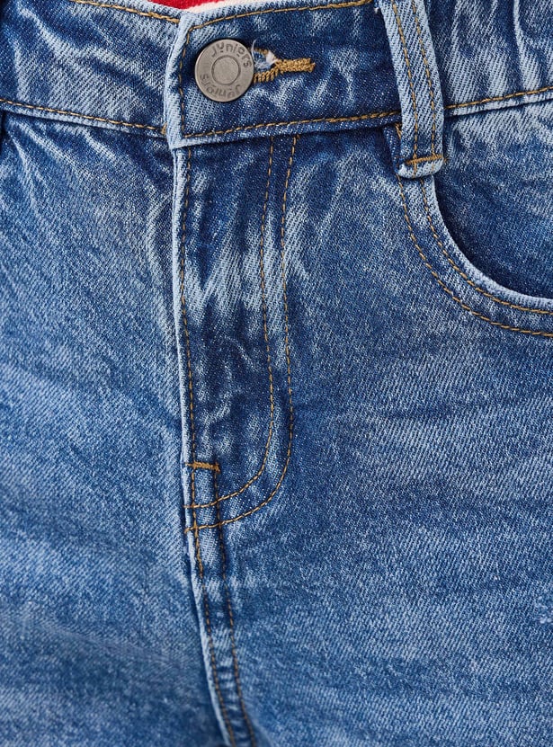 Juniors Boys' Washed Jeans with Pockets
