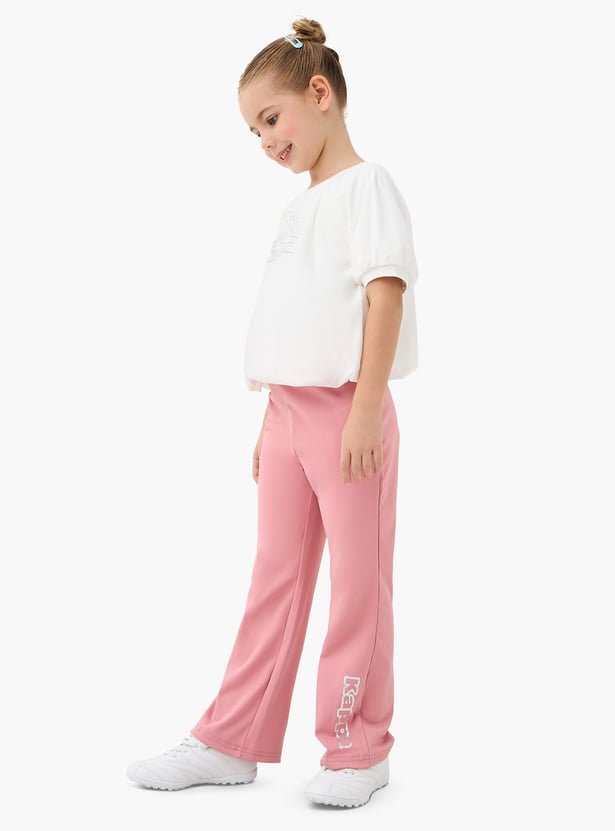 Kappa Logo Print Flared Leggings