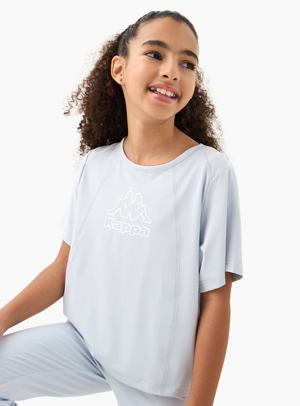 Kappa Logo Print T-shirt with Short Sleeves