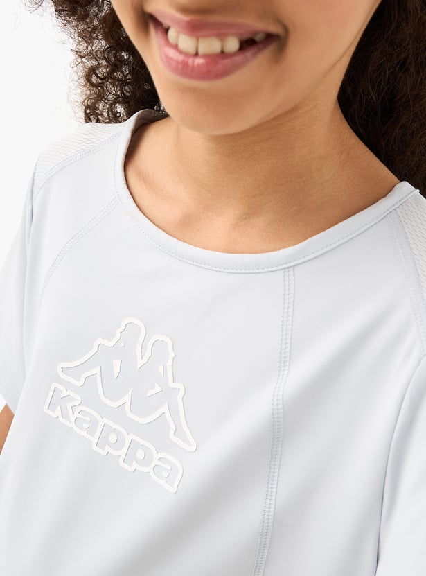 Kappa Logo Print T-shirt with Short Sleeves