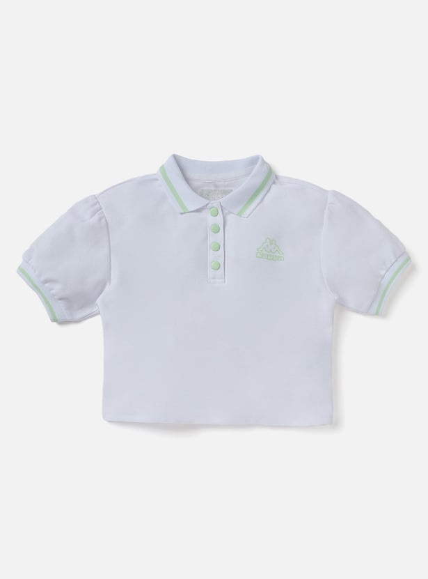 Kappa Logo Print Polo T-shirt and Shorts Set