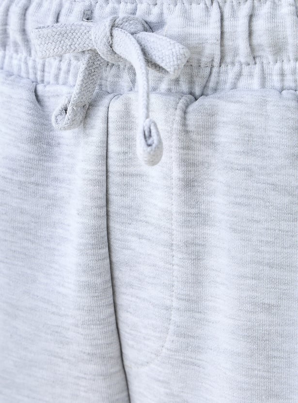 Kappa Solid Track Pants with Drawstring Closure and Pockets