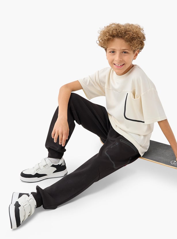 Kappa XYZ Panelled Crew Neck T-shirt with Short Sleeves