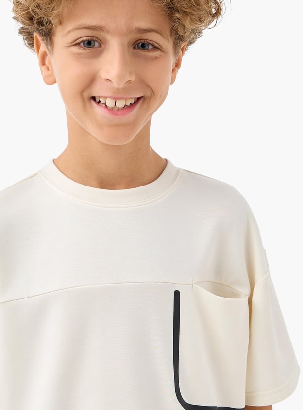 Kappa XYZ Panelled Crew Neck T-shirt with Short Sleeves