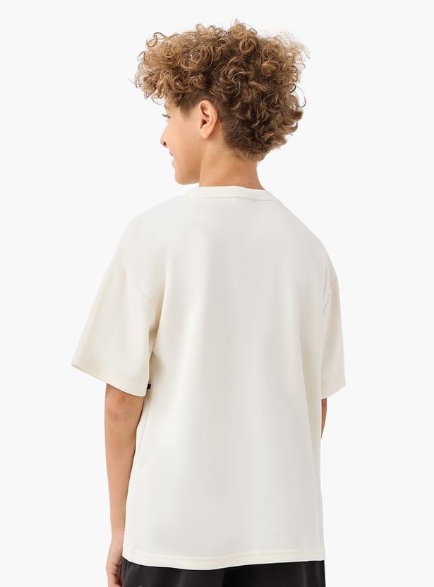 Kappa XYZ Panelled Crew Neck T-shirt with Short Sleeves