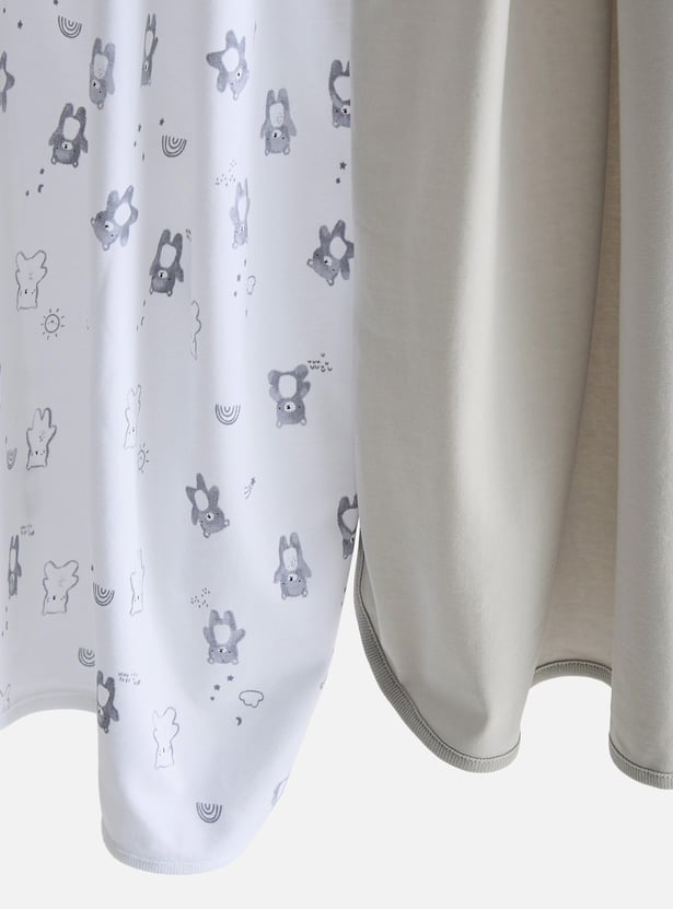 Juniors 2-Piece Assorted Receiving Blanket Set - 70x70 cm