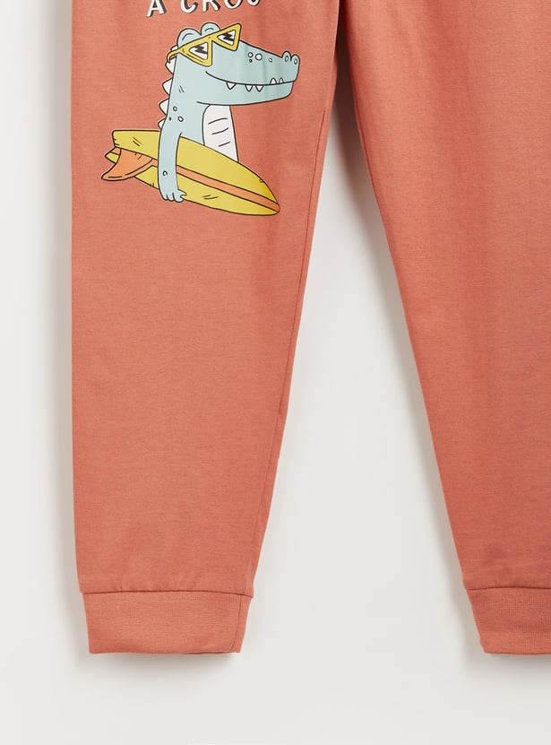 Juniors Crocodile Print T-shirt and Pyjama Set