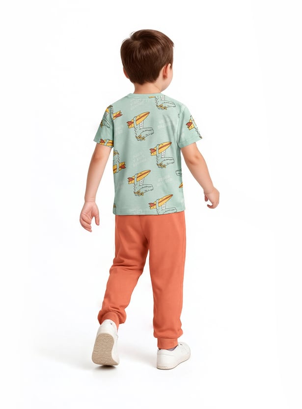 Juniors Crocodile Print T-shirt and Pyjama Set