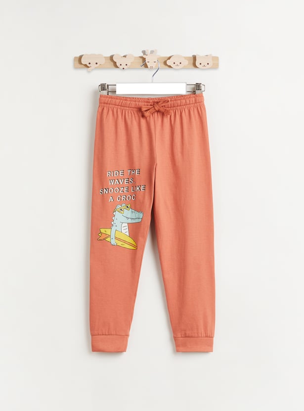 Juniors Crocodile Print T-shirt and Pyjama Set