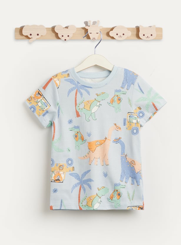 Juniors Dinosaur Print T-shirt and Pyjama Set