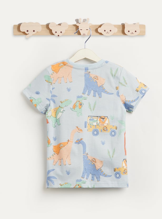 Juniors Dinosaur Print T-shirt and Pyjama Set