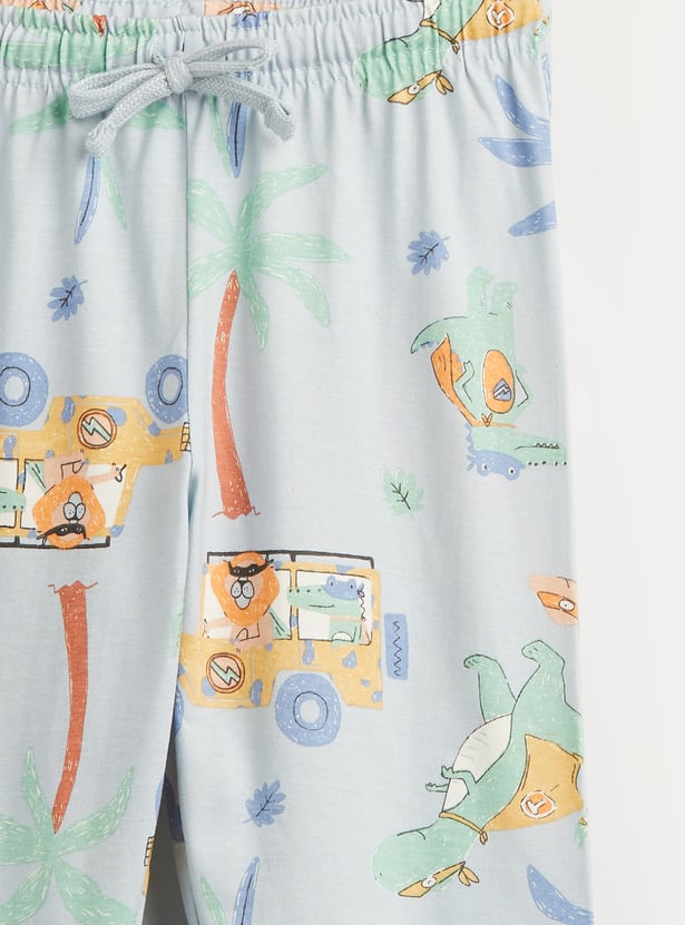 Juniors Dinosaur Print T-shirt and Pyjama Set