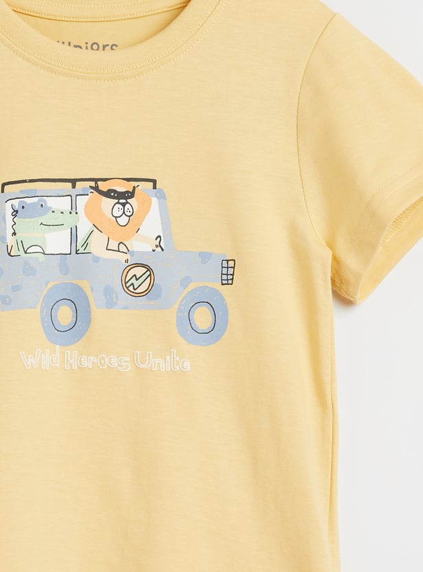 Juniors Dino Safari Print T-shirt and Pyjama Set