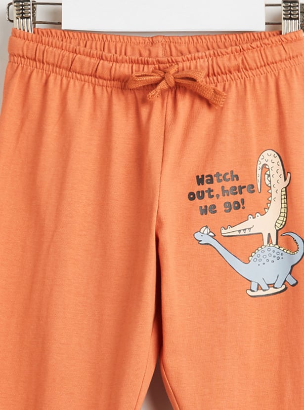 Juniors Dinosaur Print T-shirt and Pyjama Set