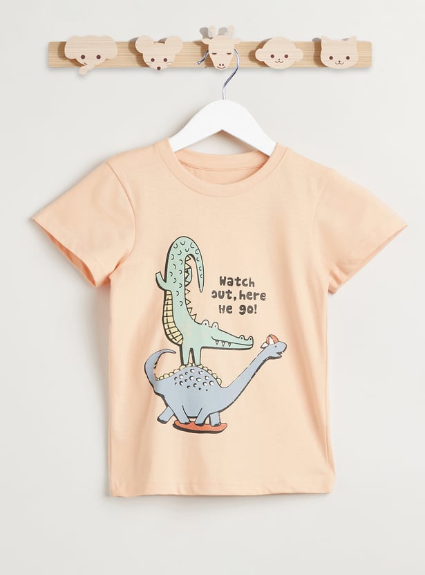 Juniors Dinosaur Print T-shirt and Pyjama Set