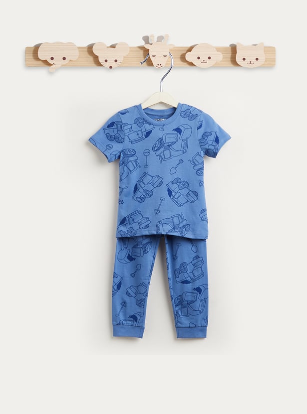 Juniors Printed T-shirt and Pyjama Set