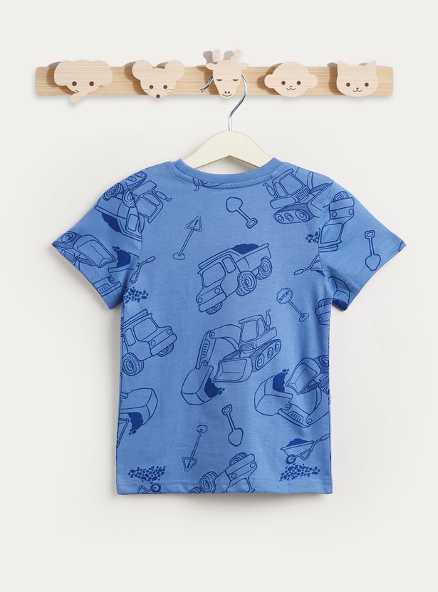 Juniors Printed T-shirt and Pyjama Set