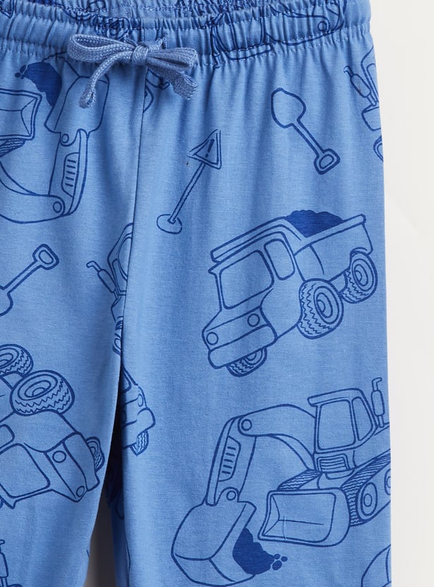 Juniors Printed T-shirt and Pyjama Set