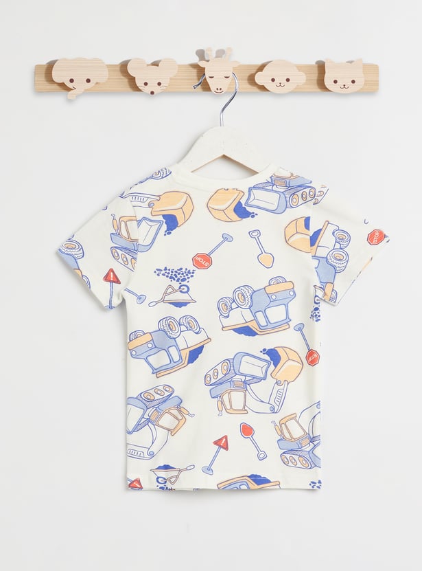 Juniors Vehicle Print T-shirt and Pyjama Set