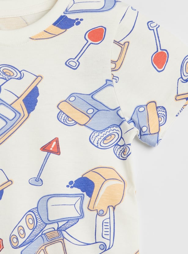 Juniors Vehicle Print T-shirt and Pyjama Set