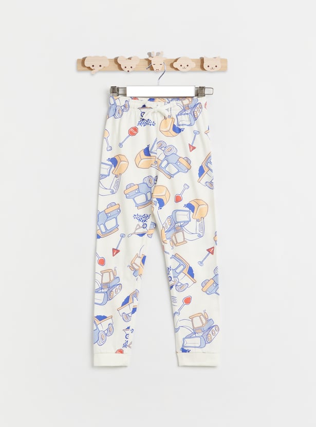 Juniors Vehicle Print T-shirt and Pyjama Set