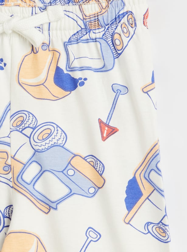 Juniors Vehicle Print T-shirt and Pyjama Set