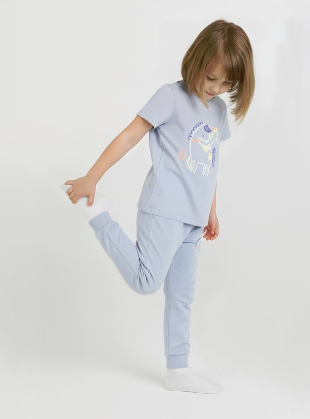 Juniors Unicorn Print T-shirt and Pyjama Set