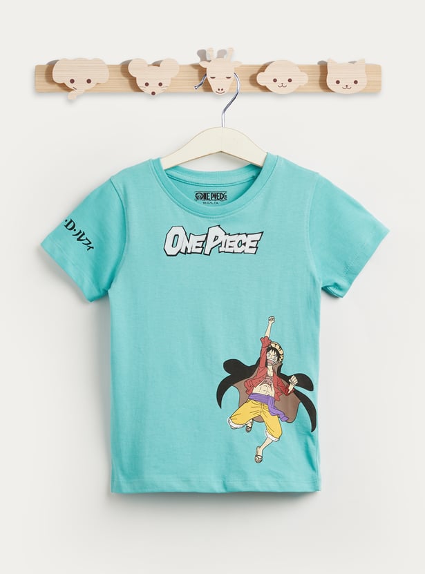 Juniors One Piece Print T-shirt with Short Sleeves