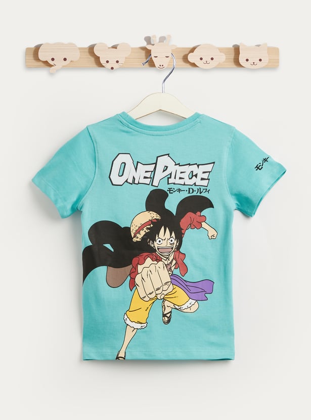 Juniors One Piece Print T-shirt with Short Sleeves