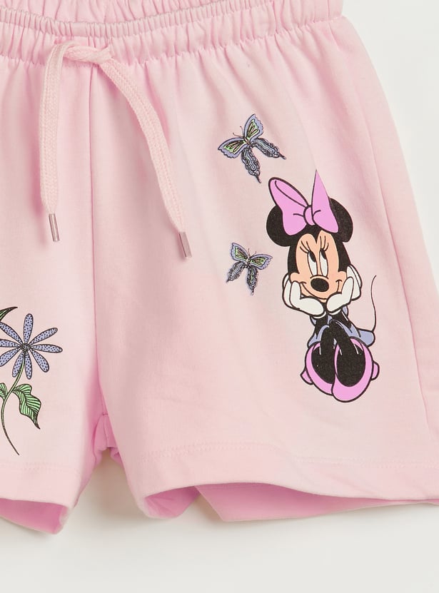 Juniors Minnie Mouse Pigment Print Shorts