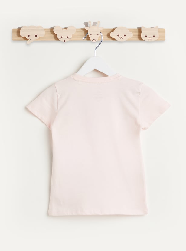 Juniors Minnie Mouse Glitter Print T-shirt