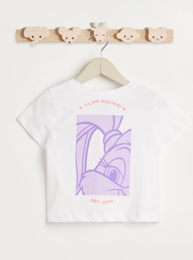 Juniors Lola Bunny Glitter Foil Print T-shirt
