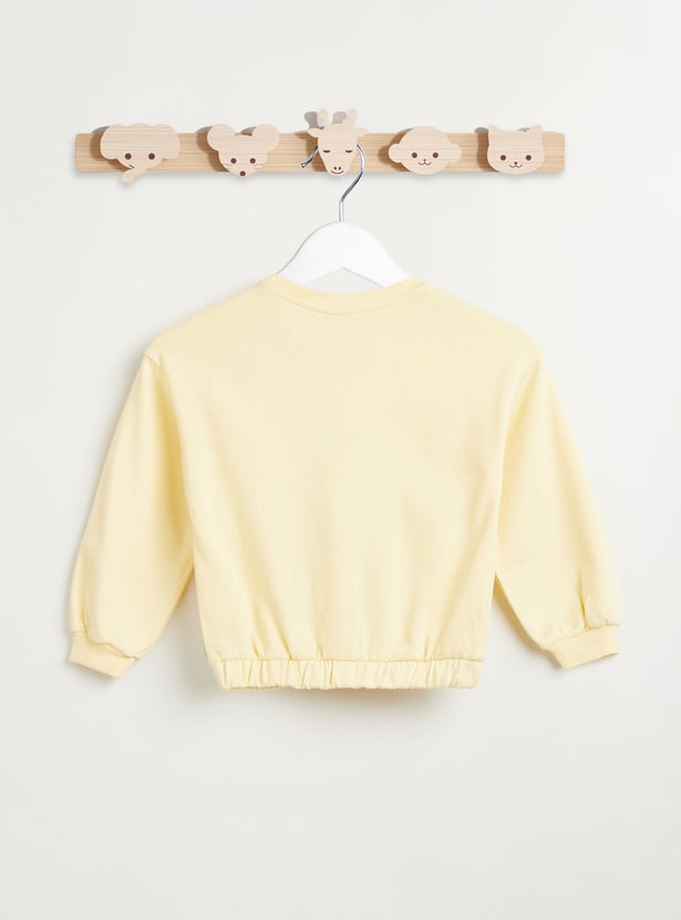 Juniors Bear Print Sweatshirt