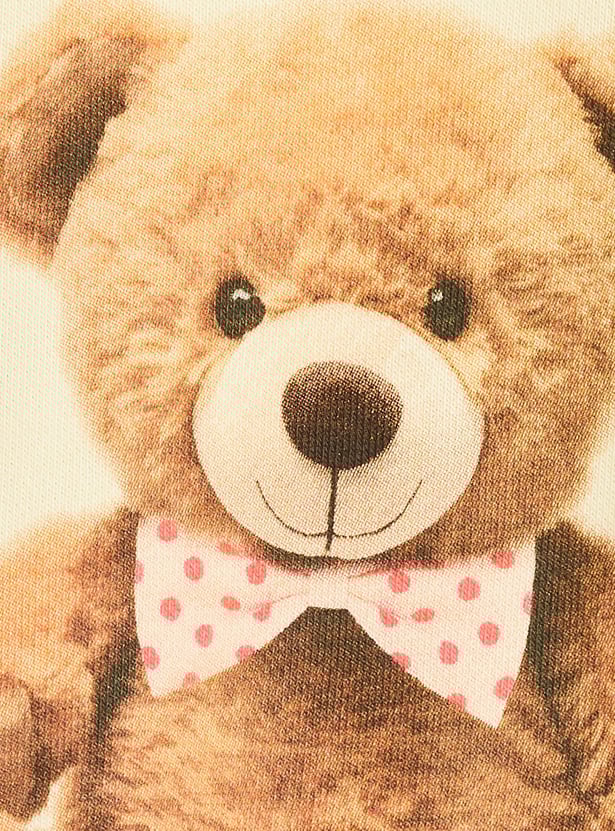 Juniors Bear Print Sweatshirt