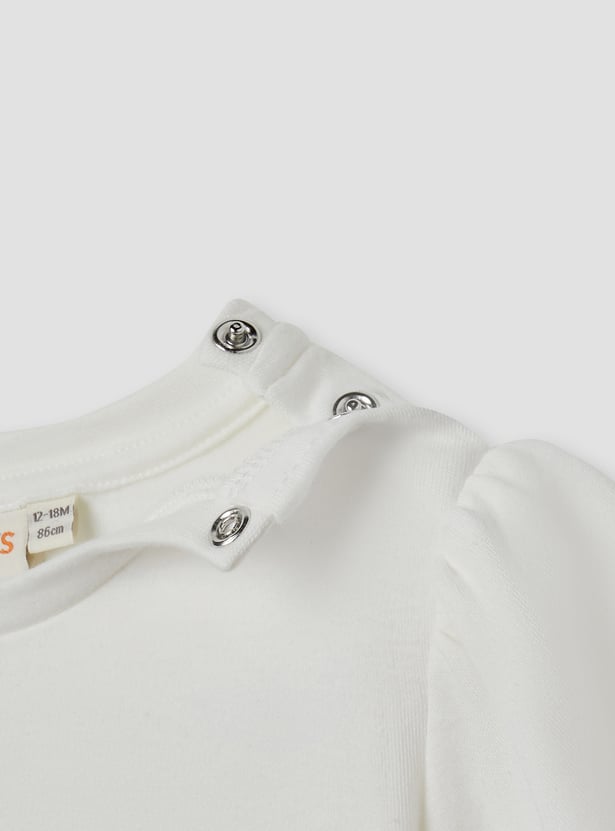 Juniors Cat Print Top with Headband