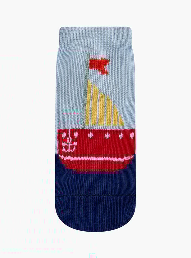 Juniors Nautical Print Socks - Set of 7