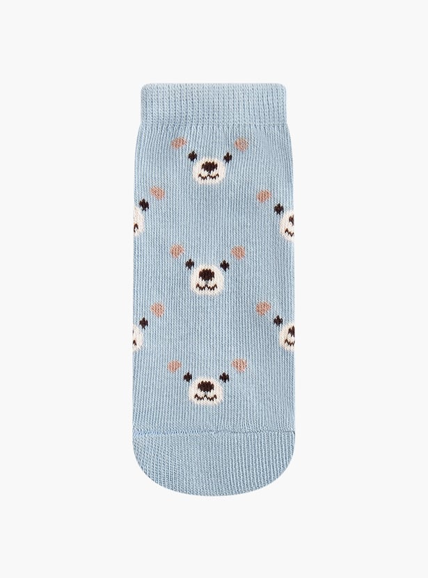 Juniors Bear Print Ankle Length Socks - Set of 7